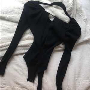 Keyhole black bodysuit